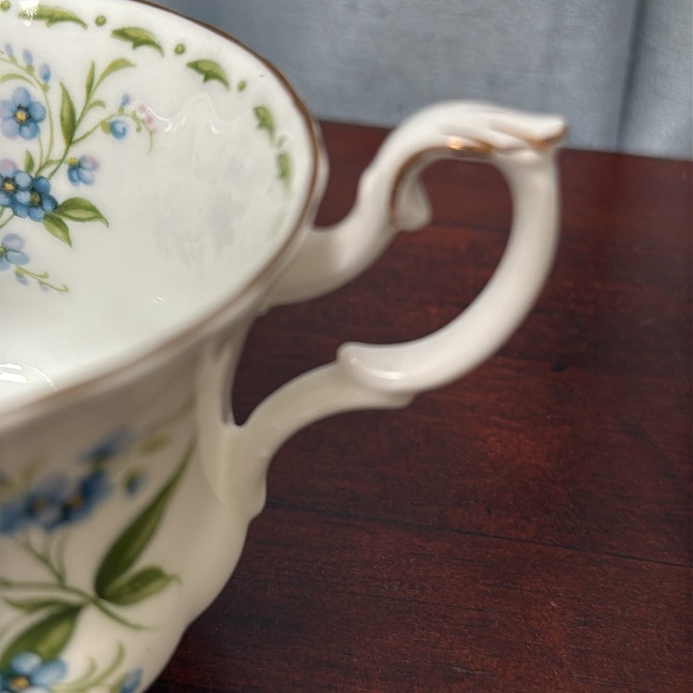 Royal Albert “July Forget-Me-Not” Bone China Floral Footed Cup; Cup only - Picture 12 of 12